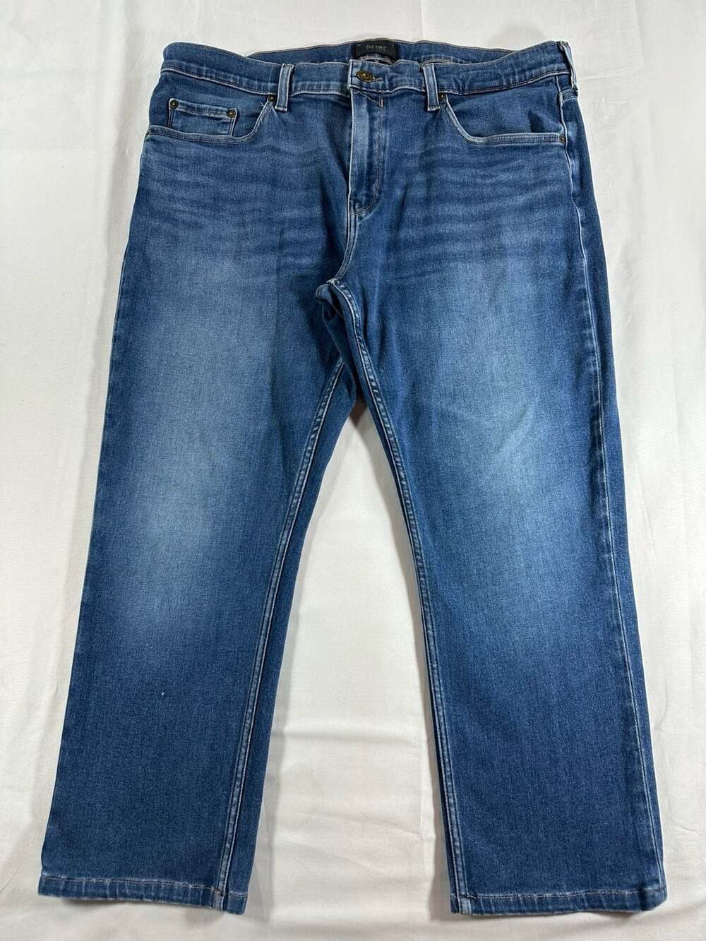 PAIGE Federal Men's Blue Straight Leg Denim Jeans Dark Wash